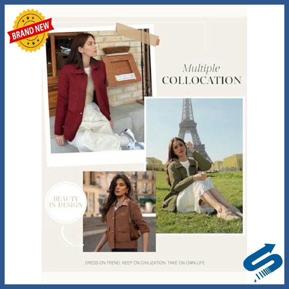 Long Sleeve Jacquard Shacket with Collar and Pockets, Casual Fall Jacket - Picture 6 of 8